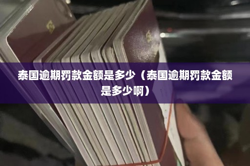 泰国逾期罚款金额是多少（泰国逾期罚款金额是多少啊）  第1张