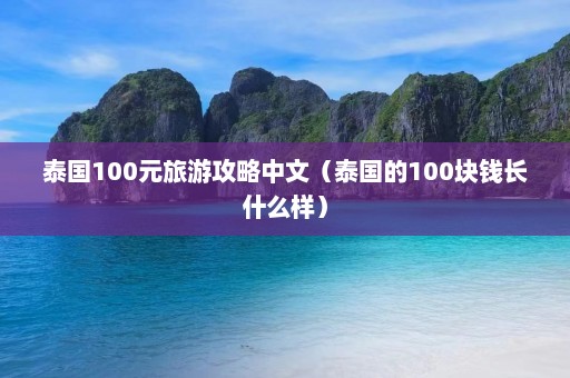 泰国100元旅游攻略中文（泰国的100块钱长什么样）