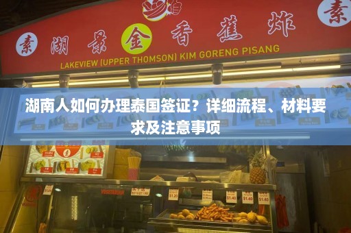 湖南人如何办理泰国签证？详细流程、材料要求及注意事项