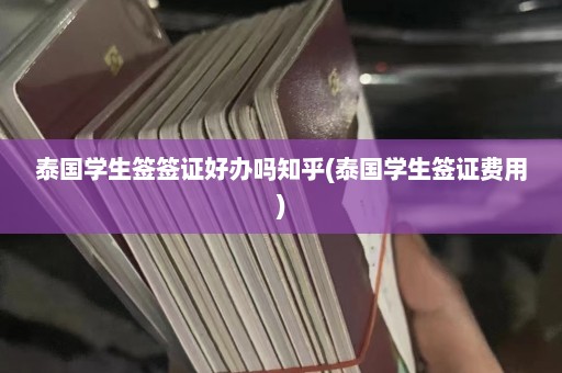 泰国学生签签证好办吗知乎(泰国学生签证费用)  第1张