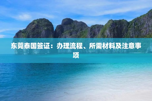 东莞泰国签证：办理流程、所需材料及注意事项