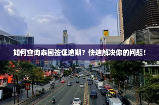 如何查询泰国签证逾期？快速解决你的问题！  第1张