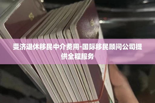 斐济退休移民中介费用-国际移民顾问公司提供全程服务  第1张