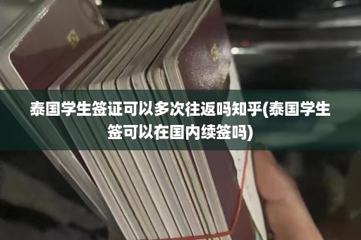 泰国学生签证可以多次往返吗知乎(泰国学生签可以在国内续签吗)  第1张