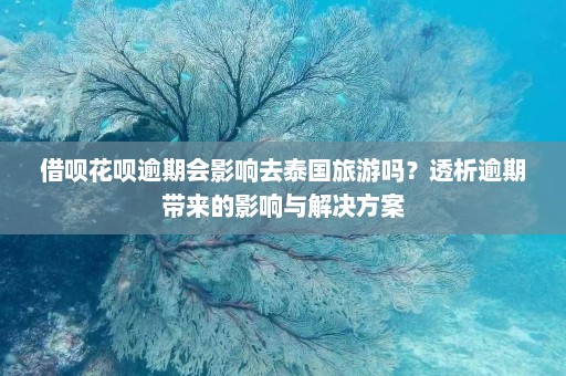 借呗花呗逾期会影响去泰国旅游吗？透析逾期带来的影响与解决方案