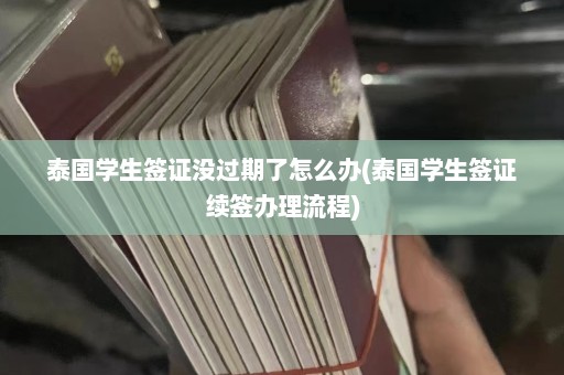 泰国学生签证没过期了怎么办(泰国学生签证续签办理流程)  第1张