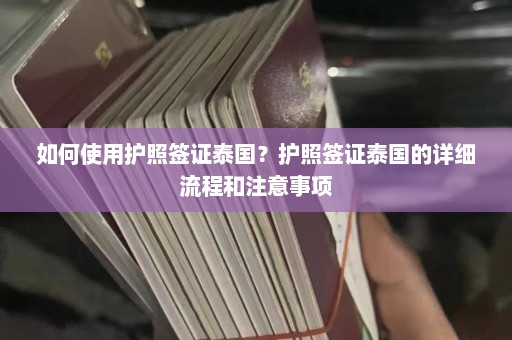 如何使用护照签证泰国？护照签证泰国的详细流程和注意事项  第1张