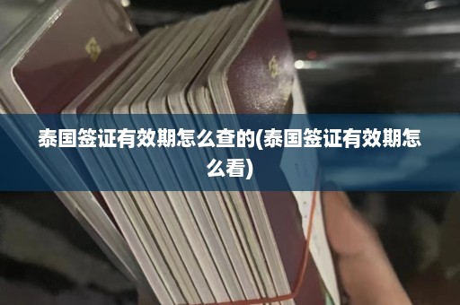 泰国签证有效期怎么查的(泰国签证有效期怎么看)  第1张