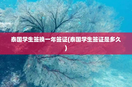 泰国学生签换一年签证(泰国学生签证是多久)