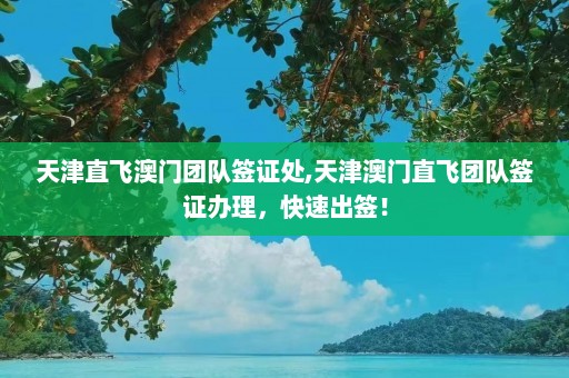 天津直飞澳门团队签证处,天津澳门直飞团队签证办理，快速出签！