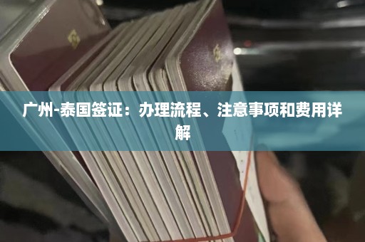 广州-泰国签证：办理流程、注意事项和费用详解  第1张