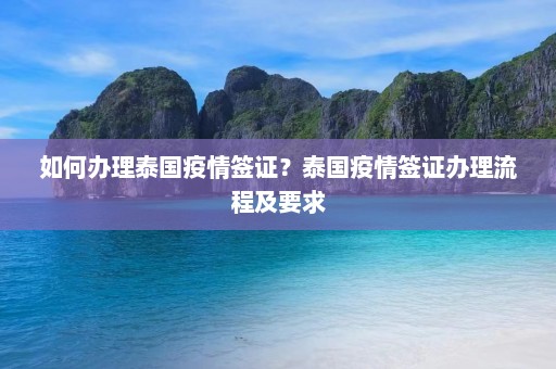 如何办理泰国疫情签证？泰国疫情签证办理流程及要求