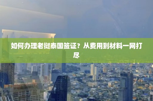 如何办理老挝泰国签证？从费用到材料一网打尽  第1张