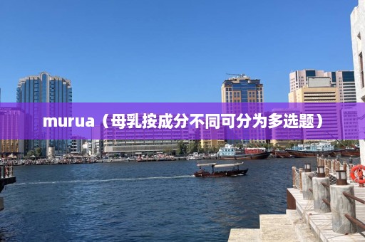 murua（母乳按成分不同可分为多选题）  第1张