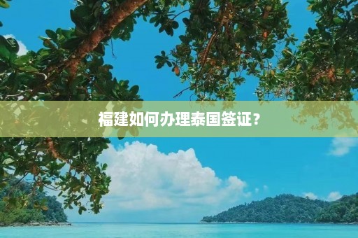 福建如何办理泰国签证？