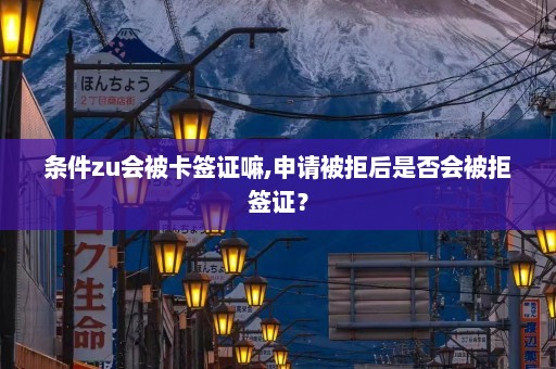 条件zu会被卡签证嘛,申请被拒后是否会被拒签证？