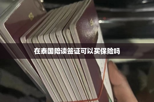 在泰国陪读签证可以买保险吗  第1张