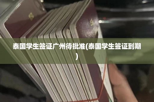 泰国学生签证广州待批准(泰国学生签证到期)  第1张