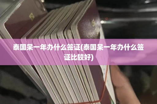 泰国呆一年办什么签证(泰国呆一年办什么签证比较好)  第1张