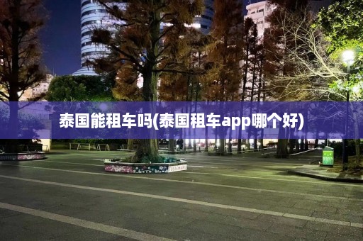 泰国能租车吗(泰国租车app哪个好)