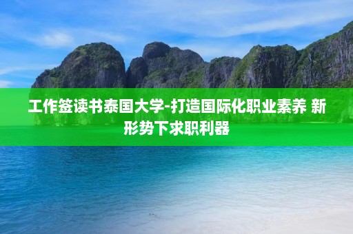 工作签读书泰国大学-打造国际化职业素养 新形势下求职利器  第1张