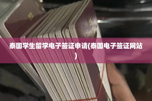 泰国学生留学电子签证申请(泰国电子签证网站)  第1张