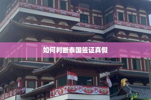 如何判断泰国签证真假