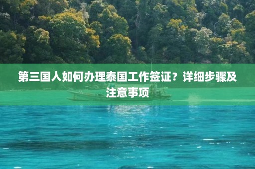 第三国人如何办理泰国工作签证？详细步骤及注意事项