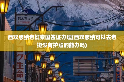 西双版纳老挝泰国签证办理(西双版纳可以去老挝没有护照的能办吗)