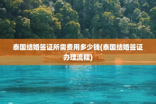 泰国结婚签证所需费用多少钱(泰国结婚签证办理流程)