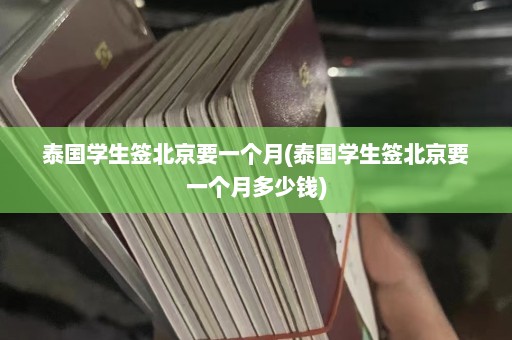 泰国学生签北京要一个月(泰国学生签北京要一个月多少钱)  第1张