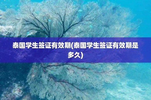 泰国学生签证有效期(泰国学生签证有效期是多久)