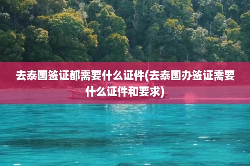 去泰国签证都需要什么证件(去泰国办签证需要什么证件和要求)