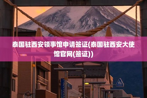 泰国驻西安领事馆申请签证(泰国驻西安大使馆官网(签证))