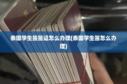 泰国学生签签证怎么办理(泰国学生签怎么办理)  第1张