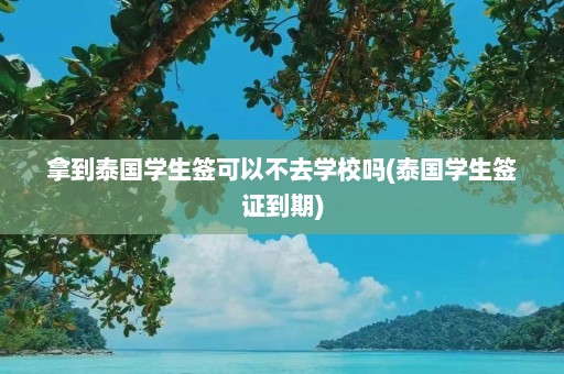 拿到泰国学生签可以不去学校吗(泰国学生签证到期)