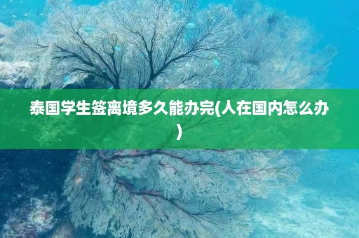 泰国学生签离境多久能办完(人在国内怎么办)