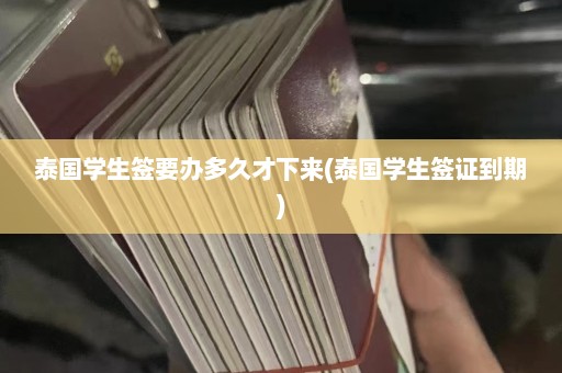 泰国学生签要办多久才下来(泰国学生签证到期)  第1张