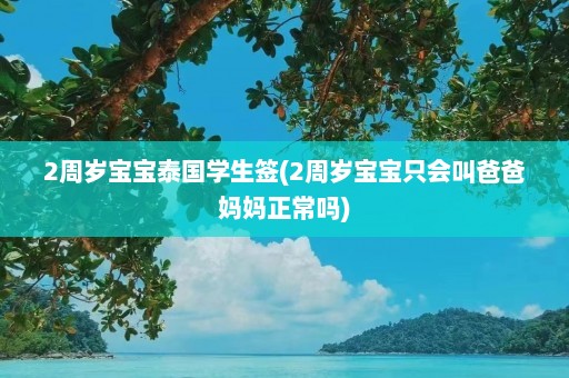 2周岁宝宝泰国学生签(2周岁宝宝只会叫爸爸妈妈正常吗)