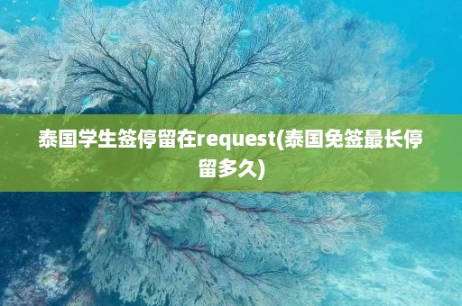 泰国学生签停留在request(泰国免签最长停留多久)