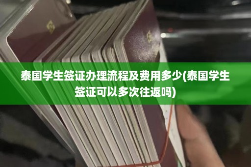 泰国学生签证办理流程及费用多少(泰国学生签证可以多次往返吗)  第1张