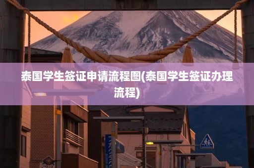 泰国学生签证申请流程图(泰国学生签证办理流程)