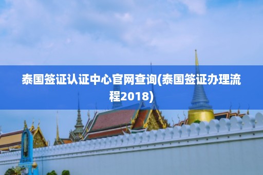 泰国签证认证中心官网查询(泰国签证办理流程2018)  第1张