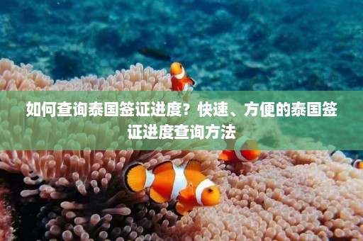 如何查询泰国签证进度？快速、方便的泰国签证进度查询方法