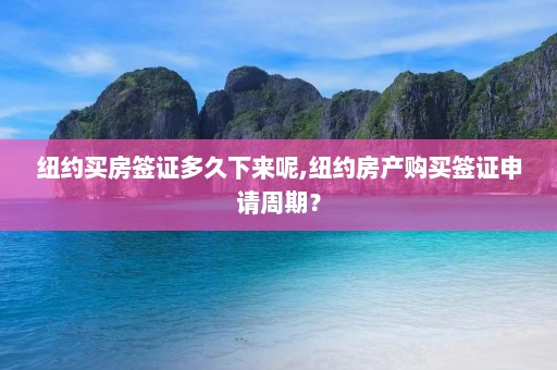 纽约买房签证多久下来呢,纽约房产购买签证申请周期？