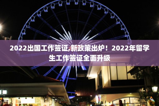 2022出国工作签证,新政策出炉！2022年留学生工作签证全面升级  第1张