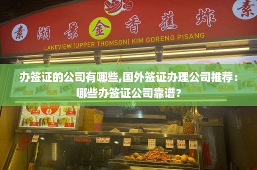 办签证的公司有哪些,国外签证办理公司推荐：哪些办签证公司靠谱？  第1张