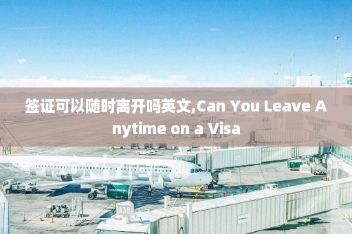 签证可以随时离开吗英文,Can You Leave Anytime on a Visa