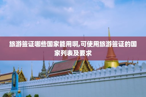 旅游签证哪些国家能用啊,可使用旅游签证的国家列表及要求  第1张