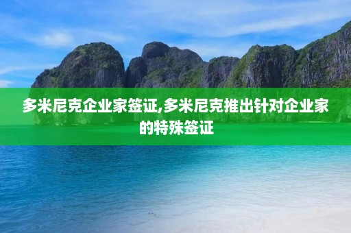 多米尼克企业家签证,多米尼克推出针对企业家的特殊签证